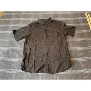 Kirra Short Sleeve Button Up Shirt Black Men's Size Medium